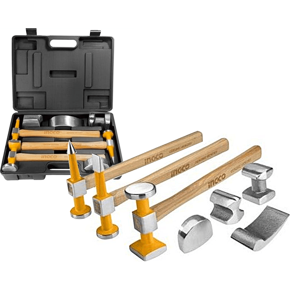 Ingco HBAFH0711 7pcs Body and Fender Hammer Set - KHM Megatools Corp. Ingco HBAFH0711 7pcs Body and Fender Hammer Set - KHM Megatools Corp.